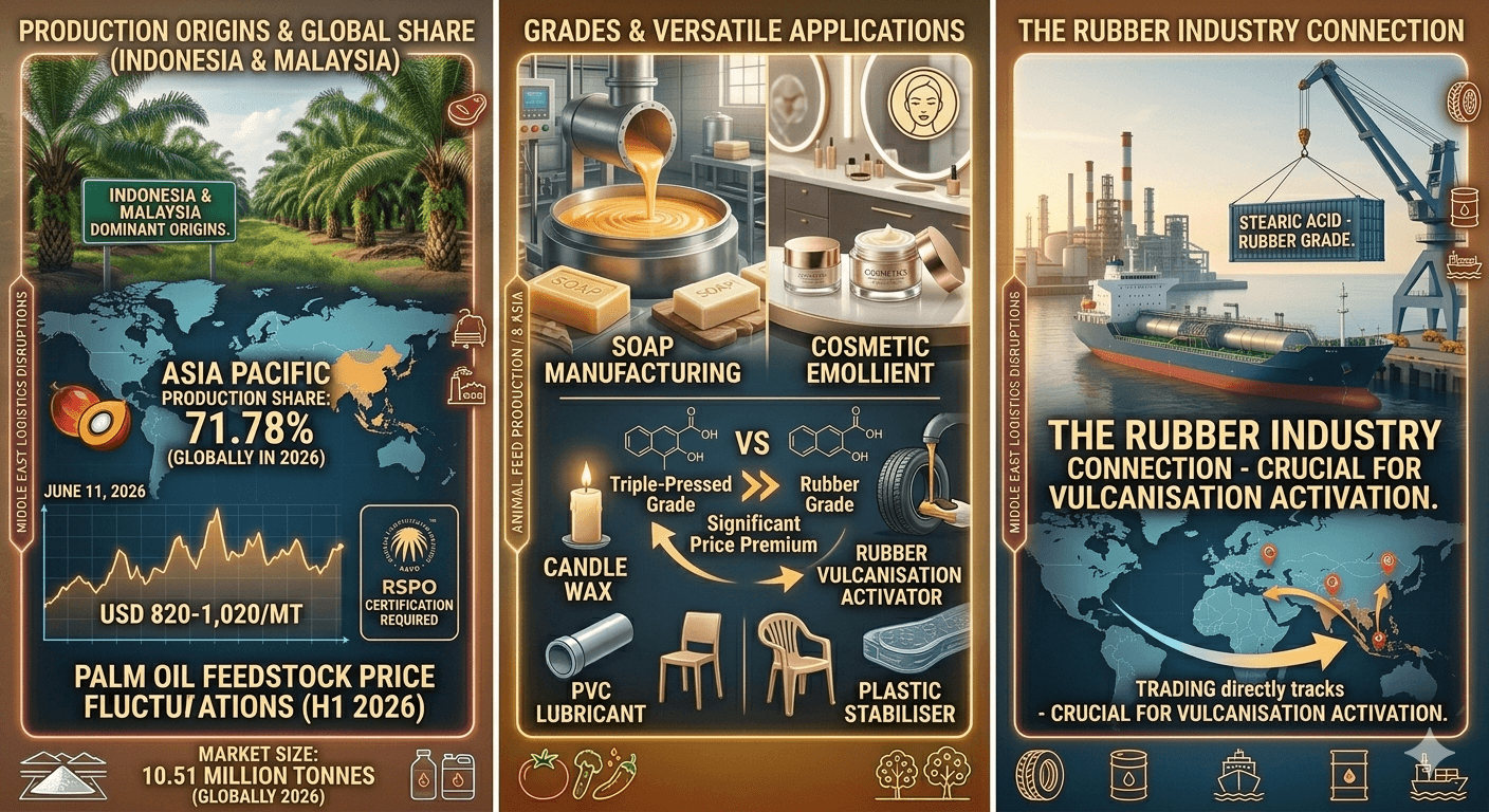 Stearic Acid: From Palm Oil to Soap, Rubber and Beyond
