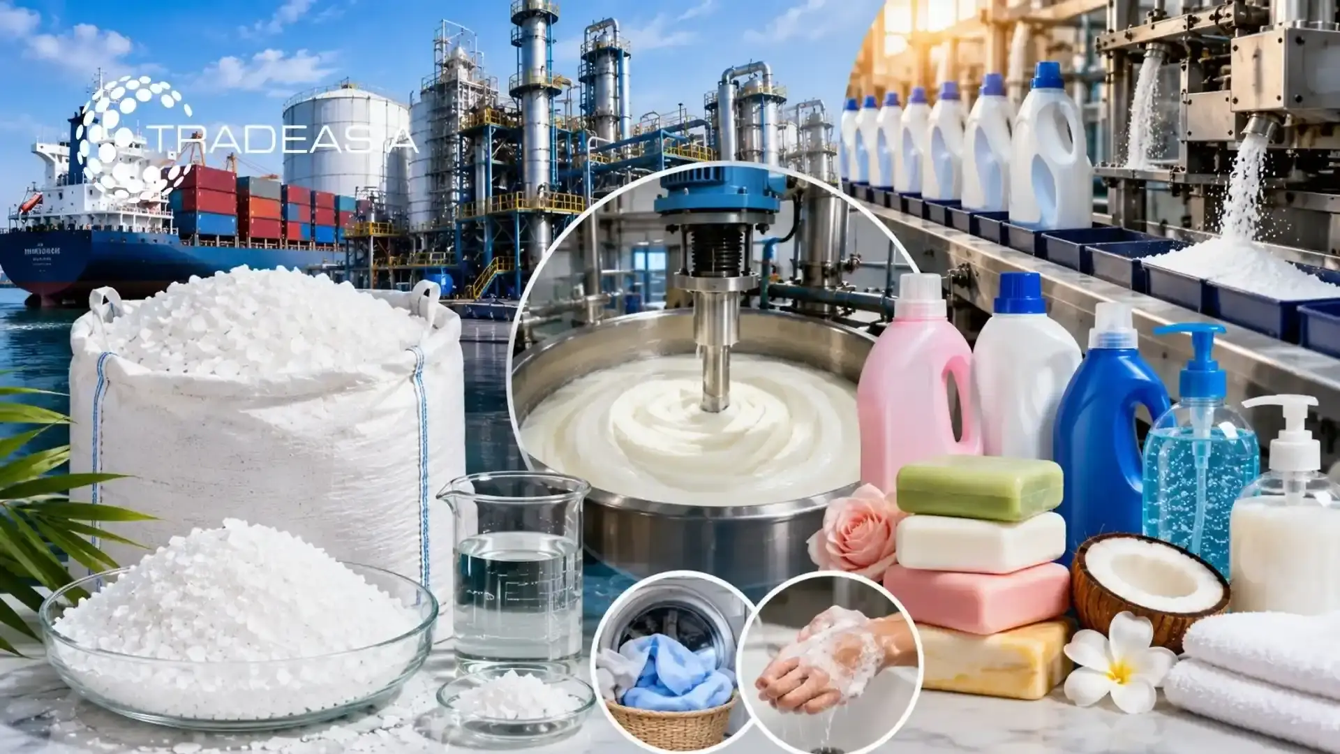 Las hojuelas de sosa cáustica impulsan la innovación moderna en la producción y limpieza de detergentes